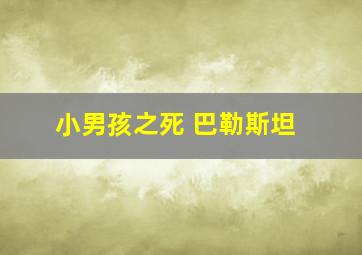 小男孩之死 巴勒斯坦